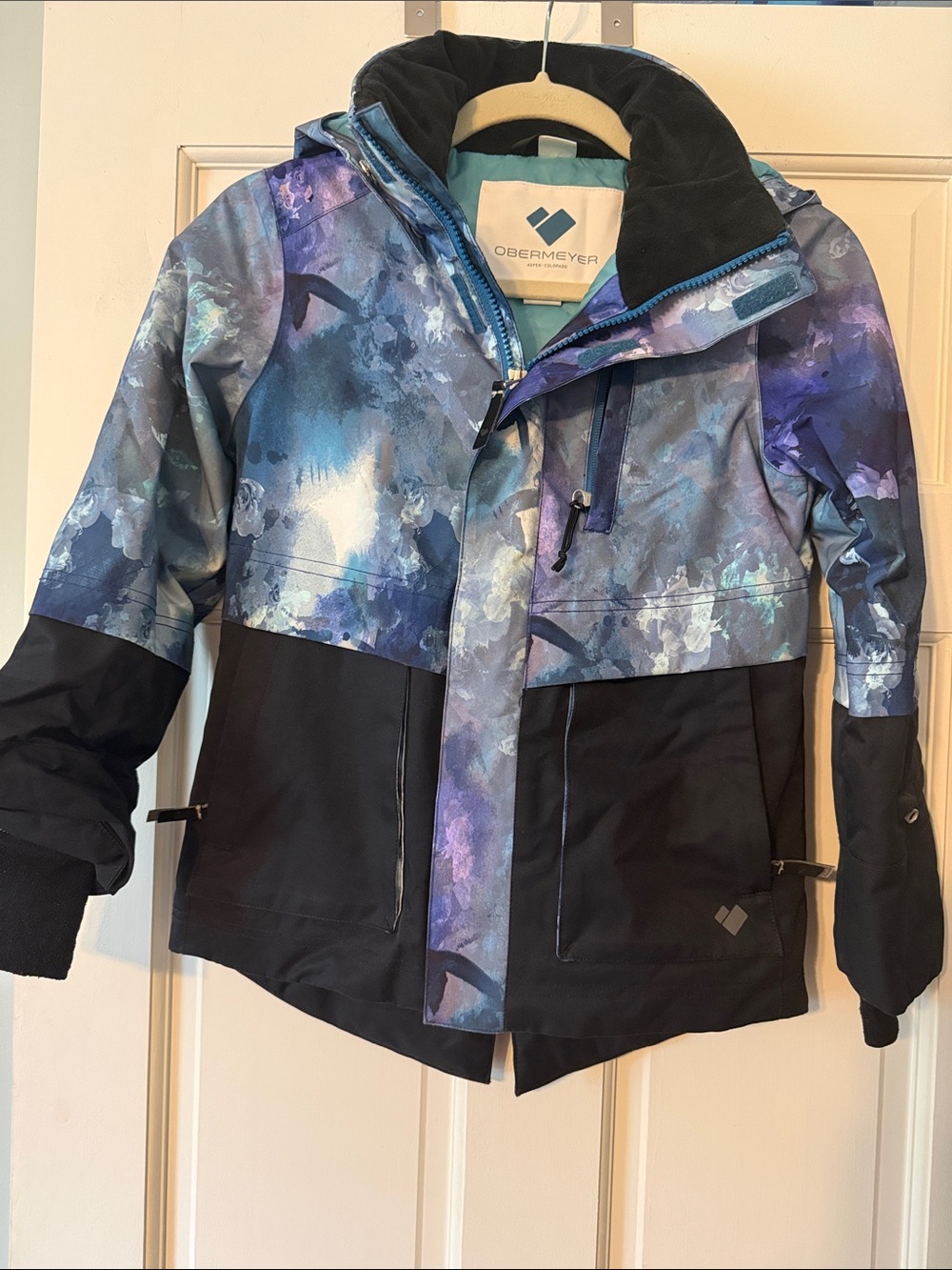 Obermeyer Girls' Blue, Purple & Black Raincoat